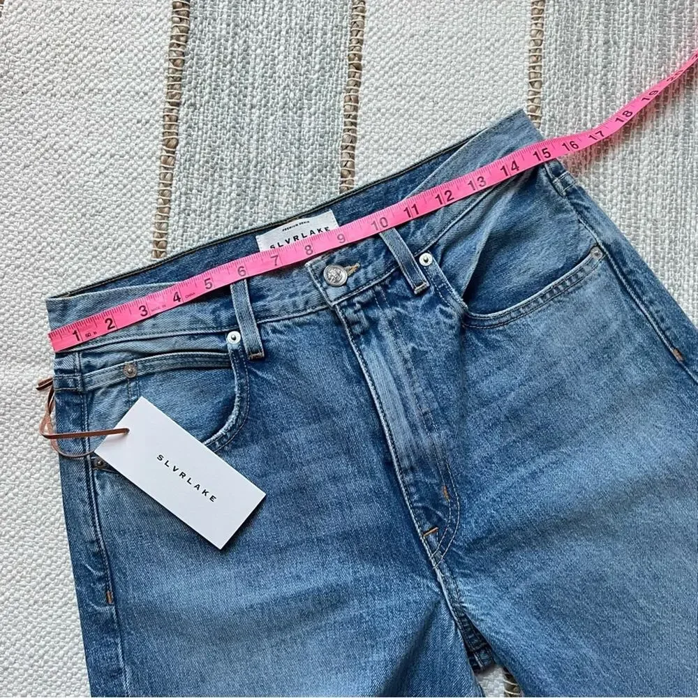 SLVRLAKE Grace Crop Rockaway High Rise Wide Leg Jeans Women’s Size 29 - Picture 4 of 9